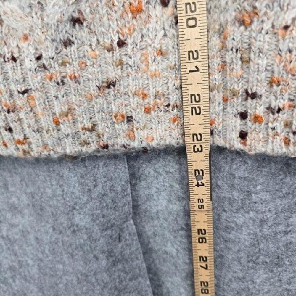 Steve Madden Sweater Women's Large Textured Cable-Knit Mock-Neck Alpaca Blend - Picture 6 of 10